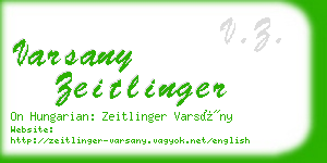 varsany zeitlinger business card